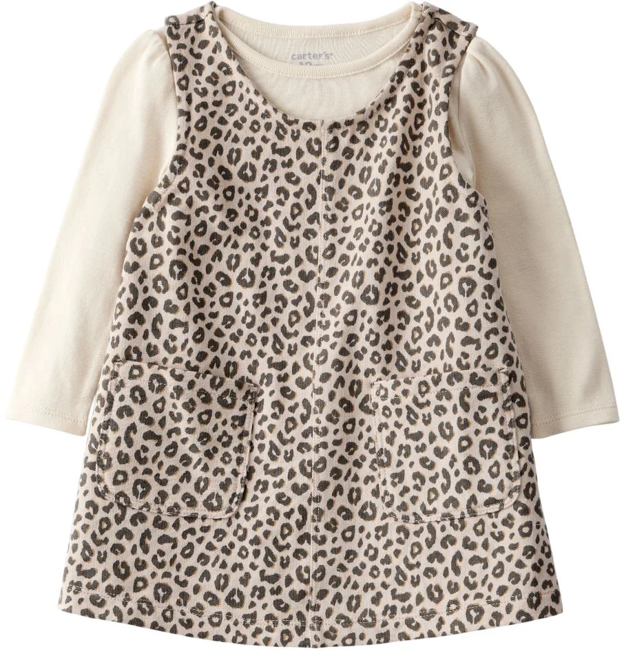 image for Carter's Set 2 piese Brown Cheetah - rochita si bluza foto