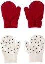 Carter's Set 2 perechi de manusi Mitten Heart Print-Red Bow foto