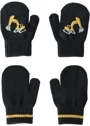 Carter's Set 2 perechi de manusi Mitten Black Construction foto