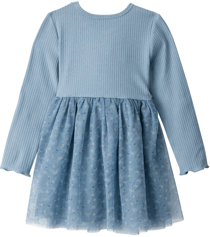 image for Carter's Rochita cu maneca lunga cu tul Blue Floral foto