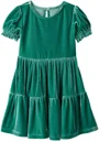 Carter's Rochita din catifea cu maneca scurta Christmas Green foto