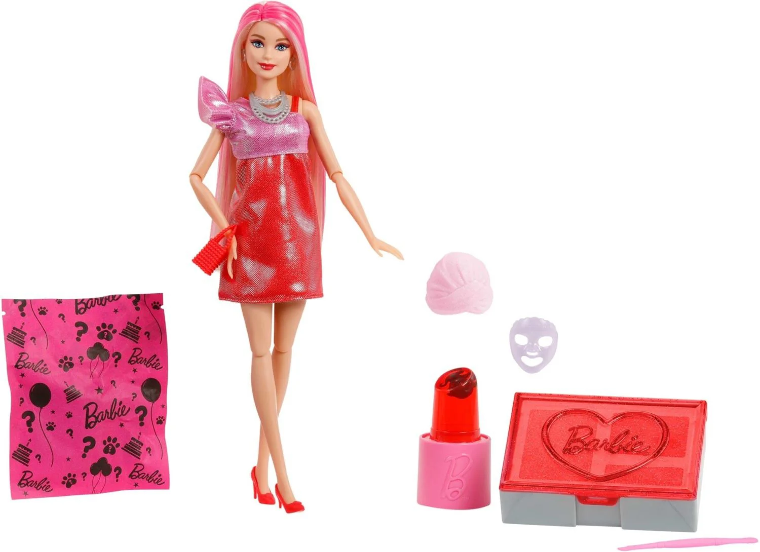 Papusa Barbie "Petrecere Glam", cu accesorii foto