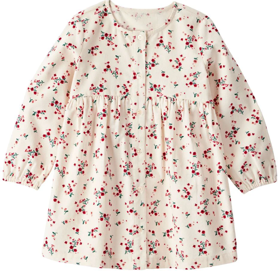 image for Carter's Rochita din bumbac cu maneca lunga Christmas Ivory Floral foto