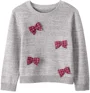 Carter's Хлопковый свитер с бантиками Christmas Grey Bow foto