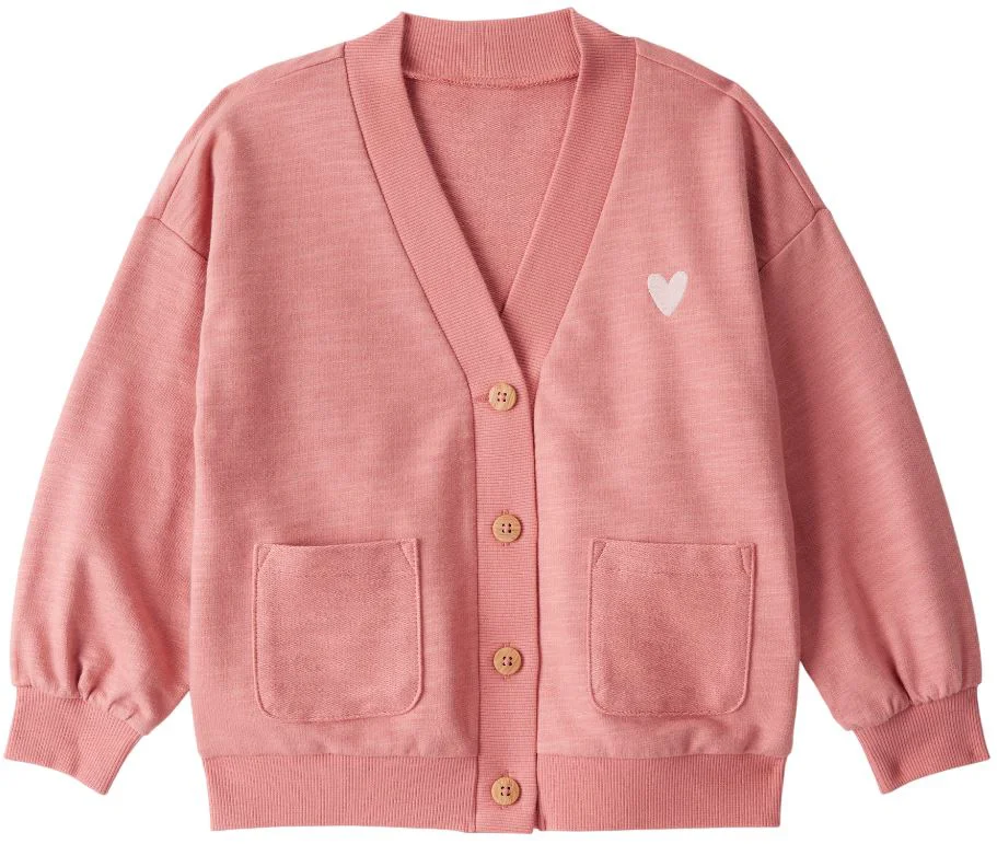 image for Carter's Хлопковый кардиган на пуговицах Terry Pink Heart foto