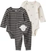 Carter's Set 3 piese Striped Sheep - 2 body cu maneca lunga si pantaloni foto