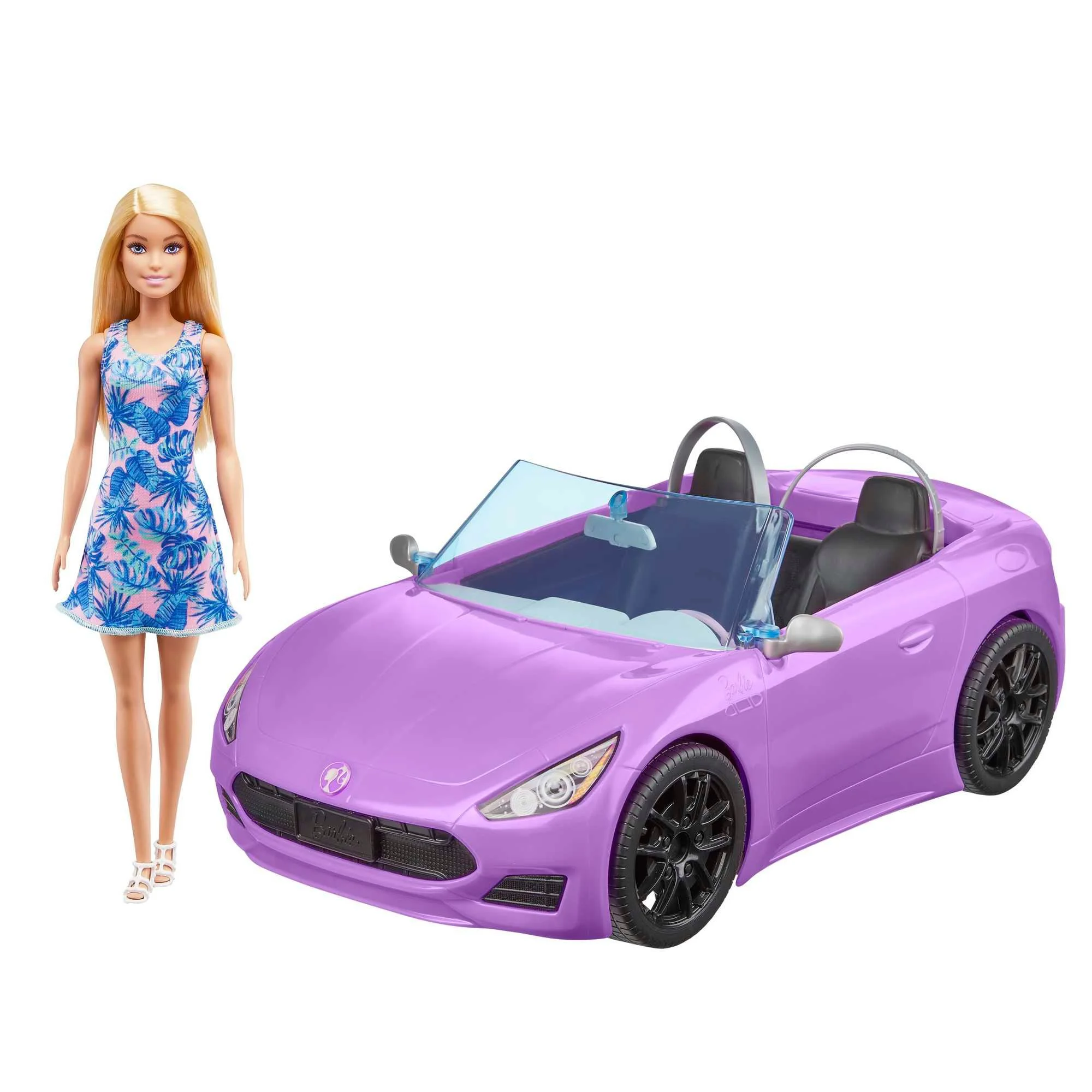 Set de joaca Mattel: Papusa Barbie cu masina decapotabila, mov foto