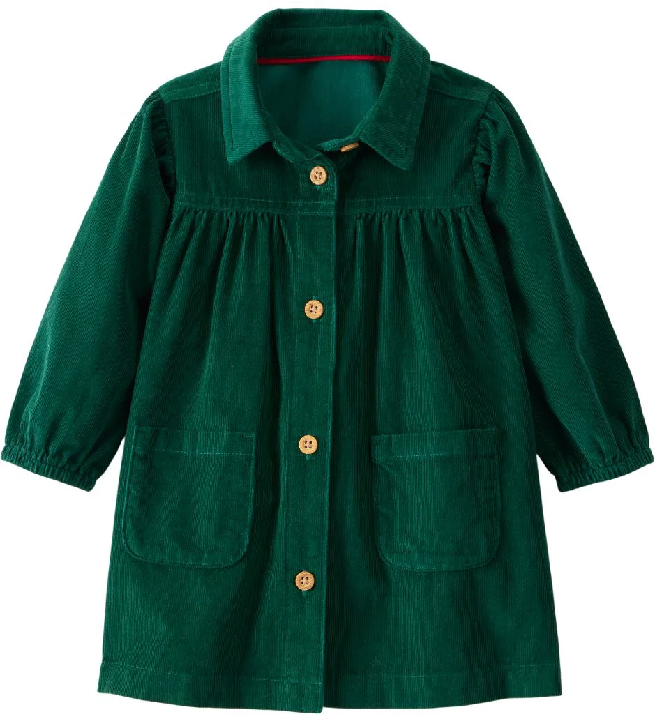 image for Carter's Rochita din catifea cu maneca lunga Green Solid Corduroy foto