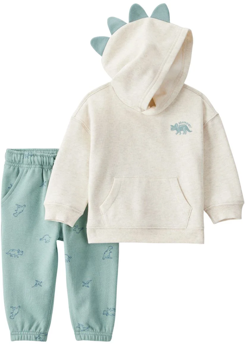 Carter's Set 2 piese Dinosaur Ear - hanorac cu gluga cu urechiuse si pantaloni foto