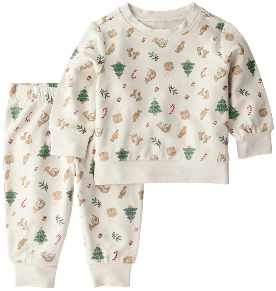 Carter's Set 2 piese Christmas Holiday Print - hanorac si pantaloni foto