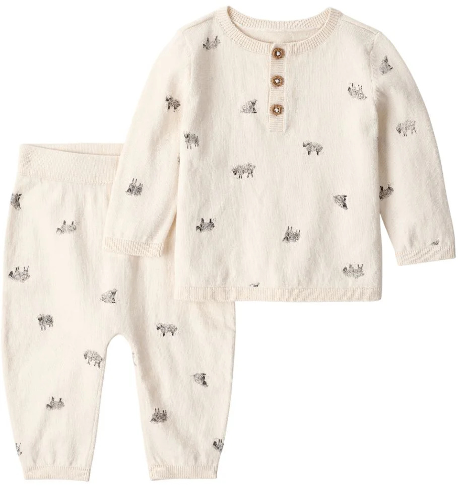 image for Carter's Set 2 piese Ivory Sheep - pulover si pantaloni foto