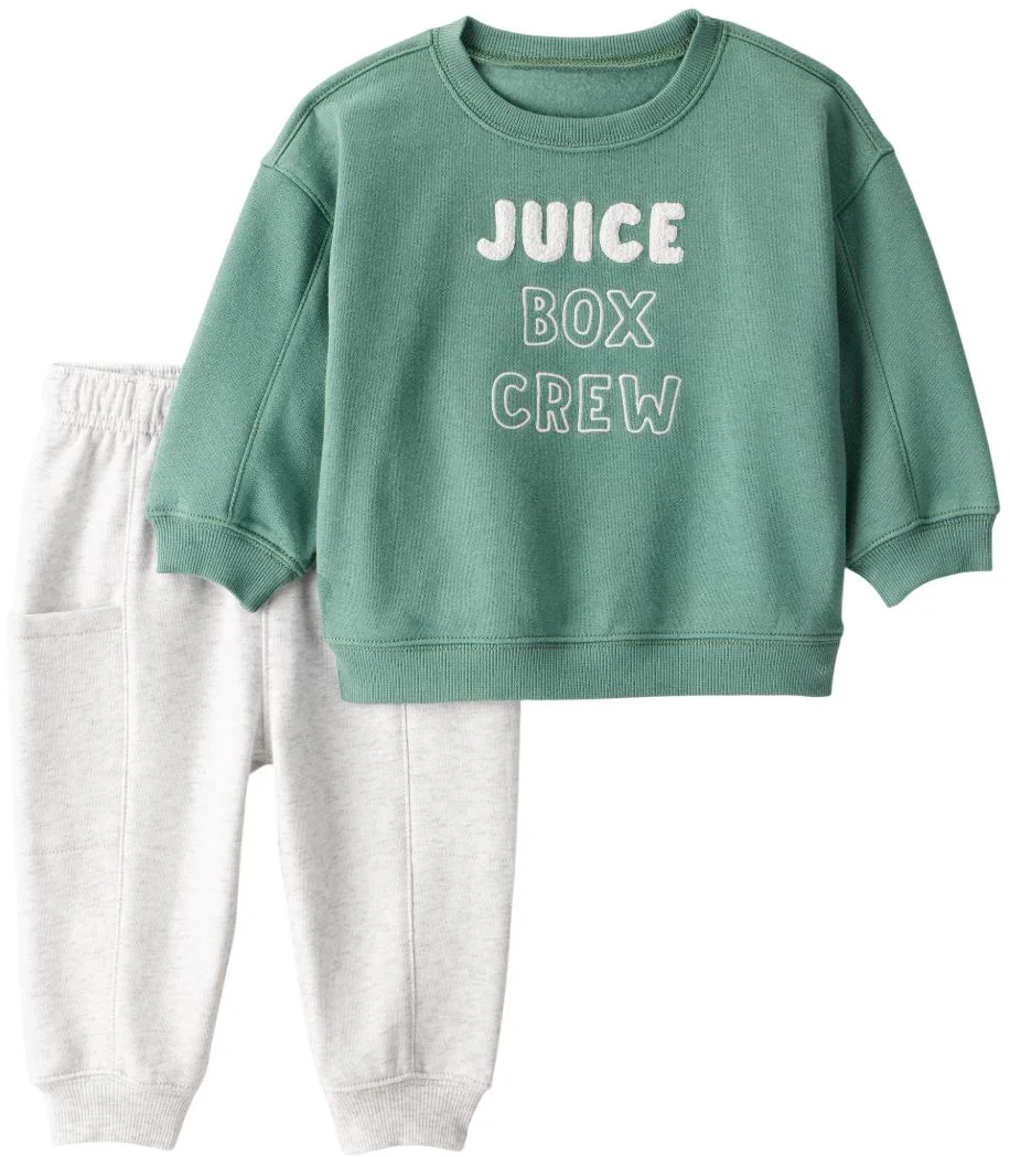 Carter's Set 2 piese Juice Box Green - hanorac si pantaloni foto