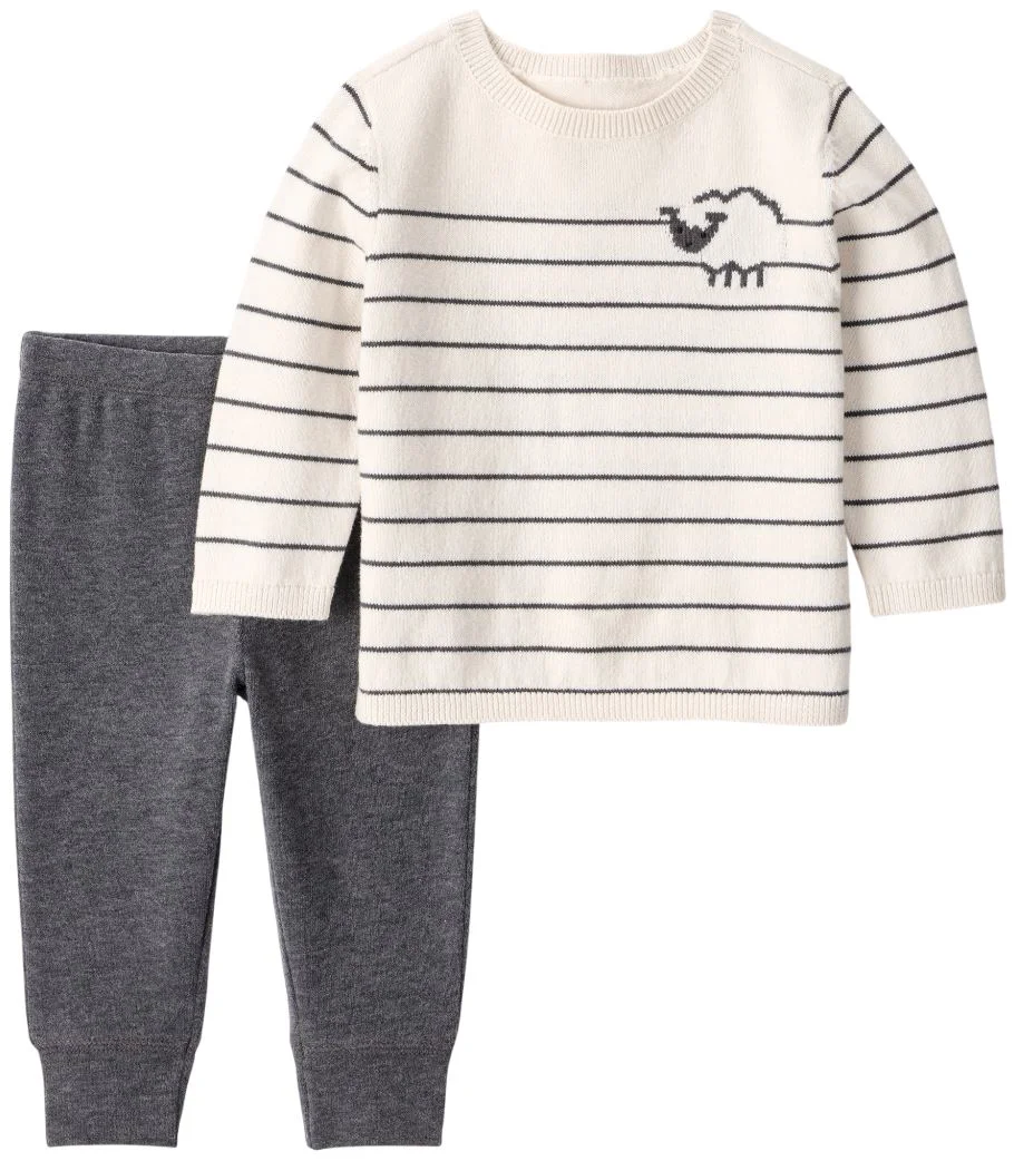 image for Carter's Set 2 piese Stripe Sheep - pulover si pantaloni foto