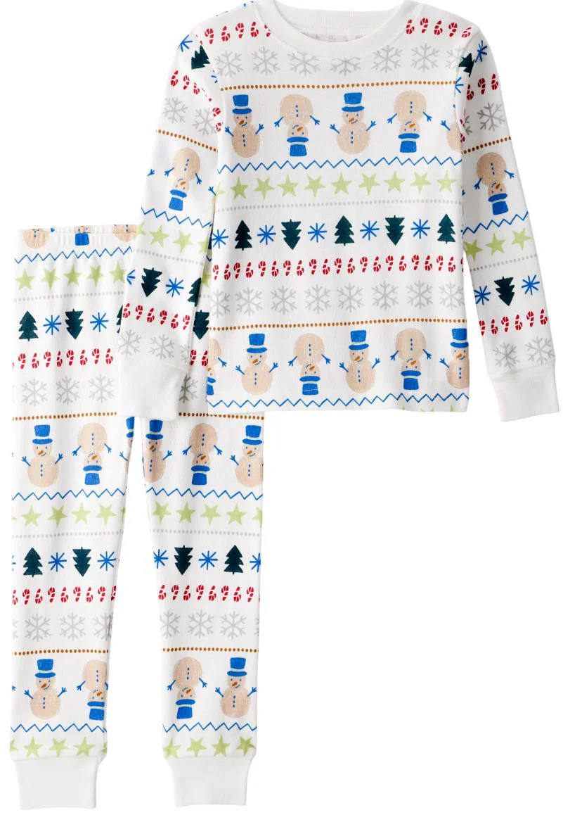 Carter's Pijama din bumbac Christmas Ivory Fair Isle foto