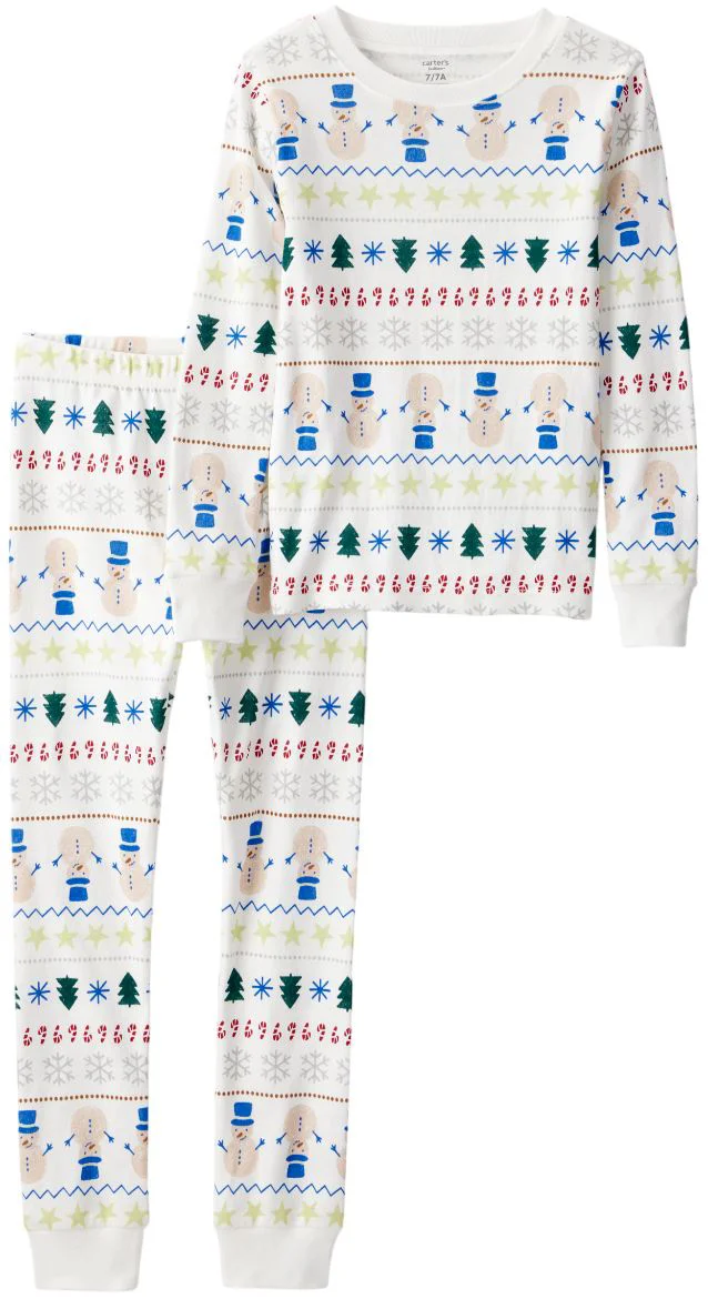 image for Carter's Pijama din bumbac Christmas Ivory Fair Isle foto