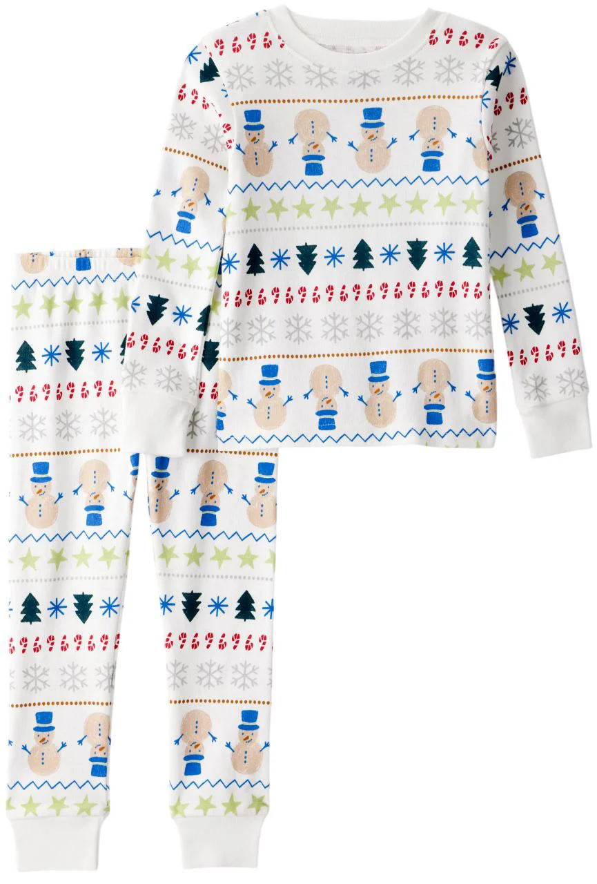 Carter's Pijama din bumbac Christmas Ivory Fair Isle foto