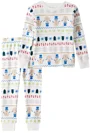Carter's Pijama din bumbac Christmas Ivory Fair Isle foto