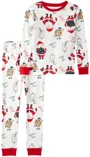 Carter's Pijama din bumbac Christmas Beige Santa foto