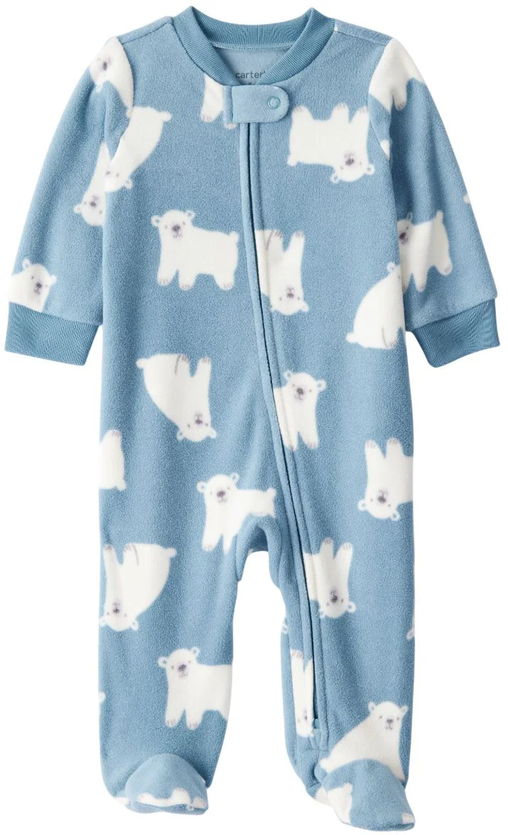 image for Carter's Pijama din microfleece cu botosei Blue Polar Bear foto