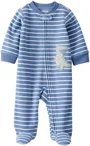 Carter's Pijama din microfleece Blue Stripe Dino foto