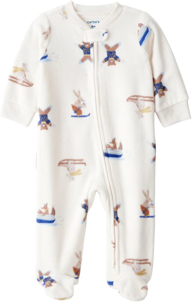 image for Carter's Pijama din microfleece Boy Animal Ski foto