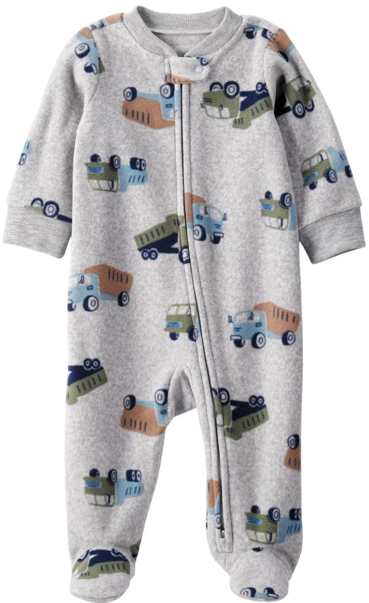 image for Carter's Pijama din microfleece Gray Truck foto