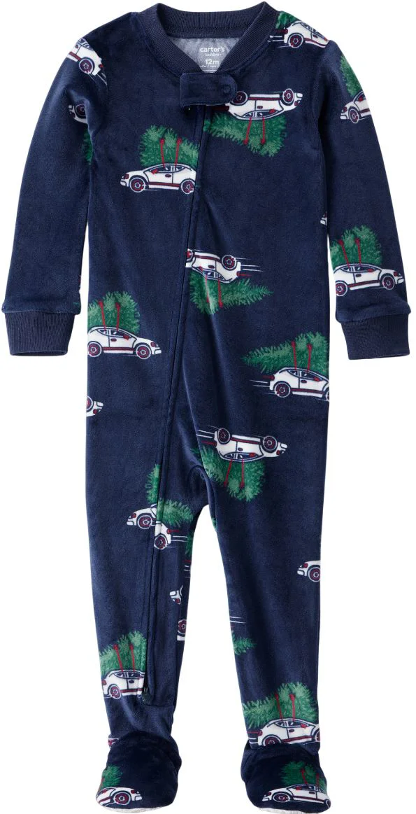 Carter's Pijama Velboa Navy Car foto