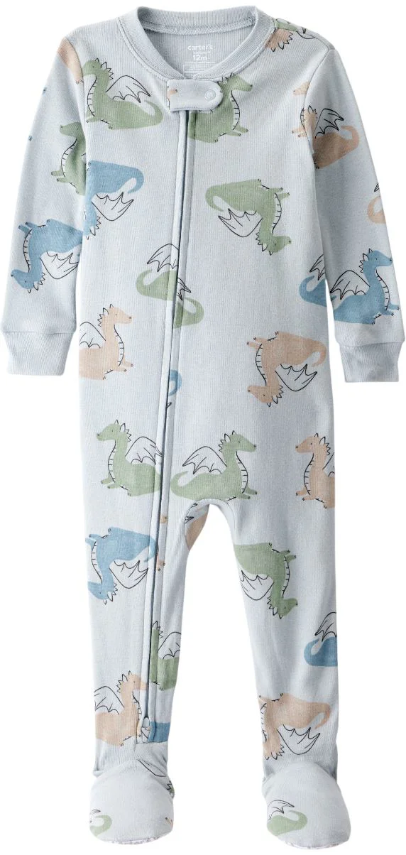 Carter's Pijama din bumbac cu botosei Blue Dragon foto