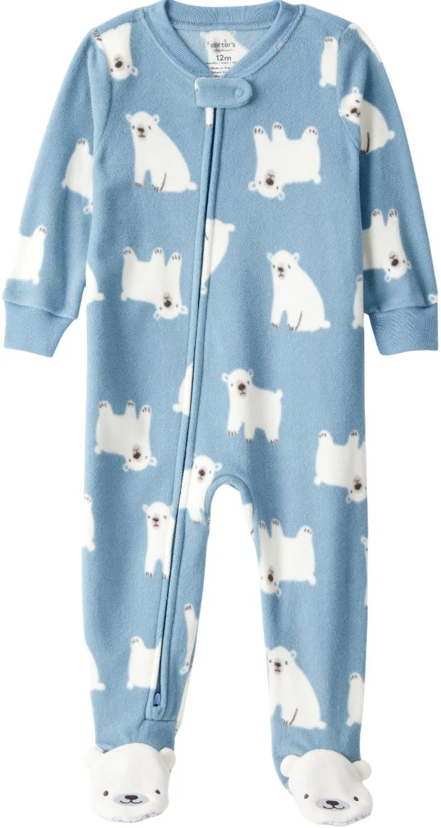 image for Carter's Пижама из флиса с пинетками Polar Bear foto