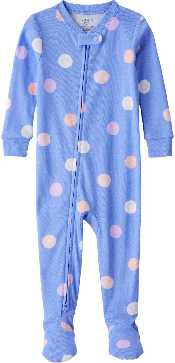 Carter's Pijama din bumbac Blue Smiley foto