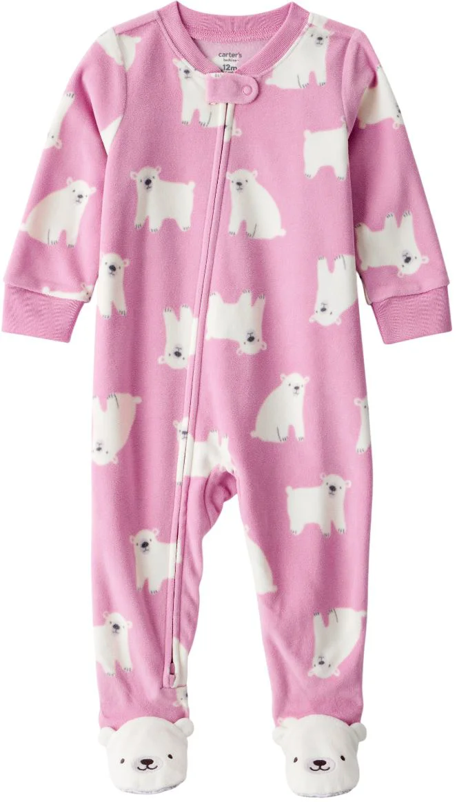 image for Carter's Pijama din fleece cu botosei Polar Bear foto