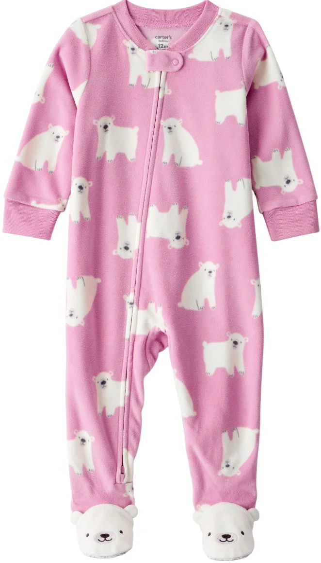 Carter's Pijama din fleece cu botosei Polar Bear foto