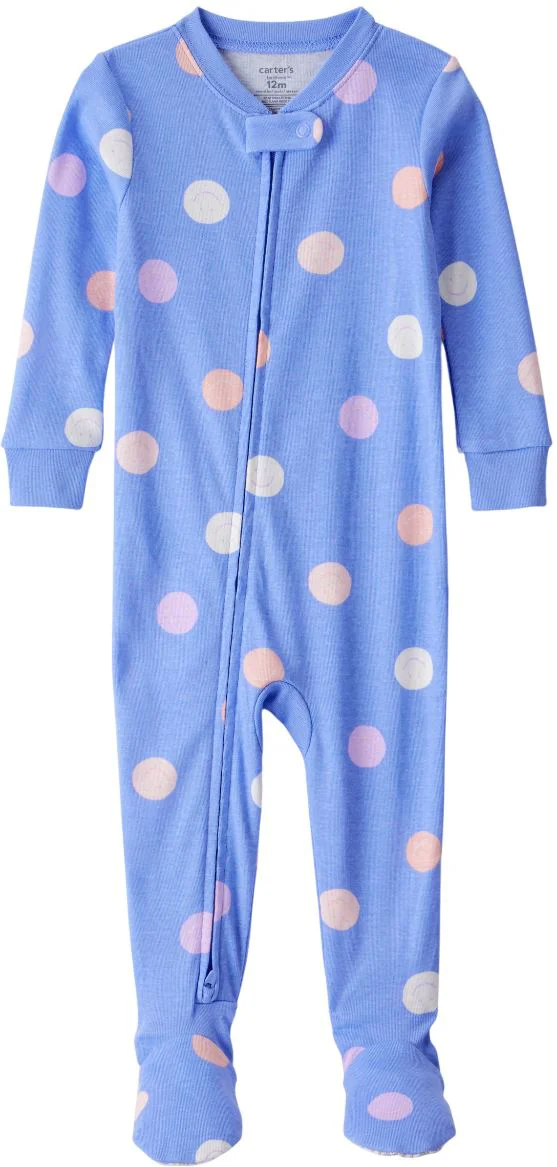 Carter's Pijama din bumbac Blue Smiley foto