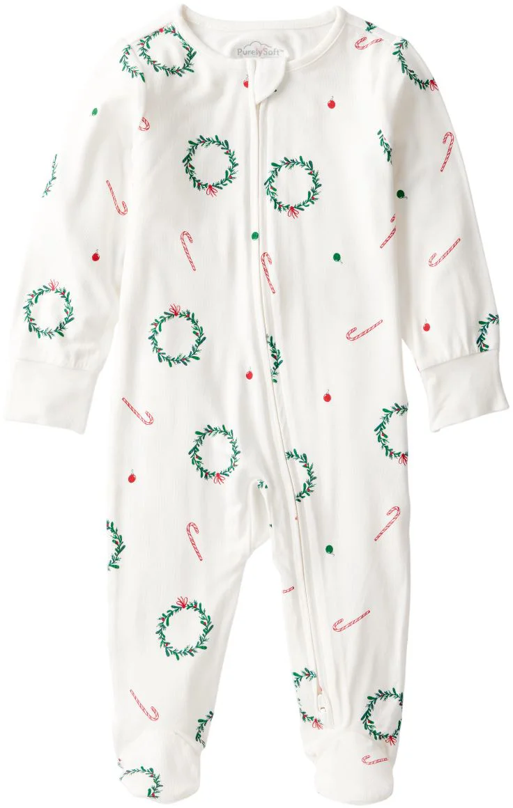 image for Carter's Pijama PurelySoft SNP Christmas Ivory Wreath foto
