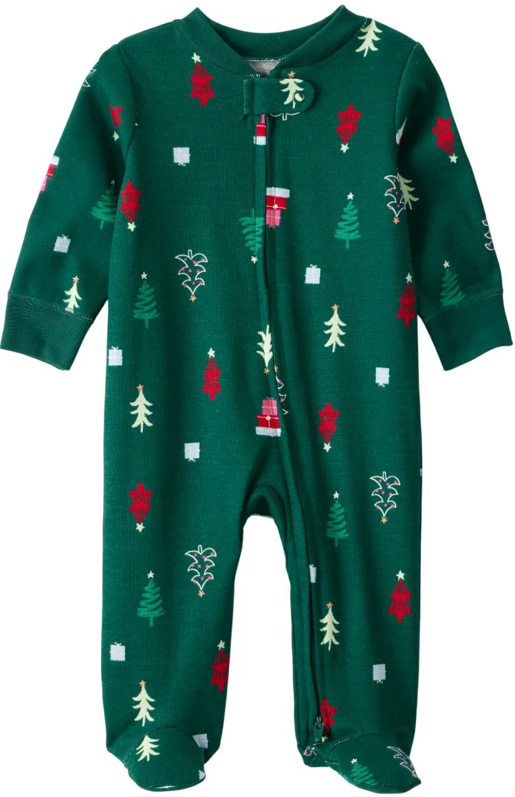 image for Carter's Pijama din bumbac Christmas Tree Green Mini foto