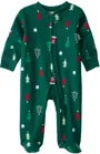 Carter's Pijama din bumbac Christmas Tree Green Mini foto
