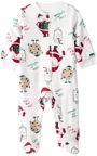 Carter's Pijama din microfleece Tan Santa Christmas foto
