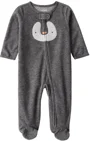 Carter's Pijama din microfleece Gray Penguin Face foto