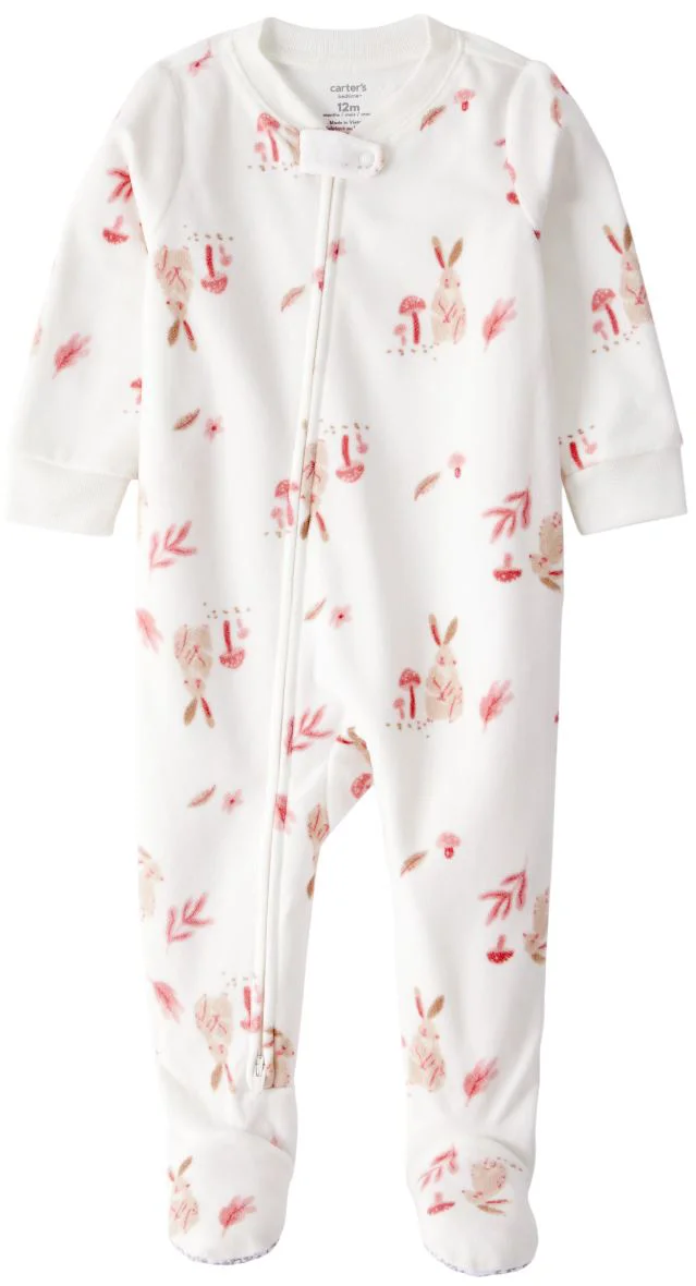 image for Carter's Пижама из флиса Ivory Bunny Floral foto