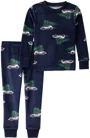 Carter's Pijama din fleece Velboa Navy Car foto