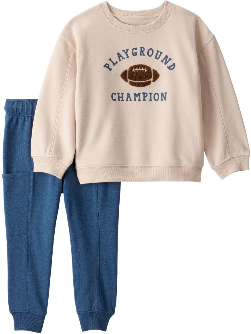 image for Carter's Set 2 piese Football Ivory - hanorac si pantaloni foto