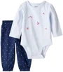 Carter's Set 2 piese Blue Embroidered - body si pantaloni foto