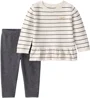 Carter's Комплект 2 в 1 Stripe Bow - джемпер и штаны foto