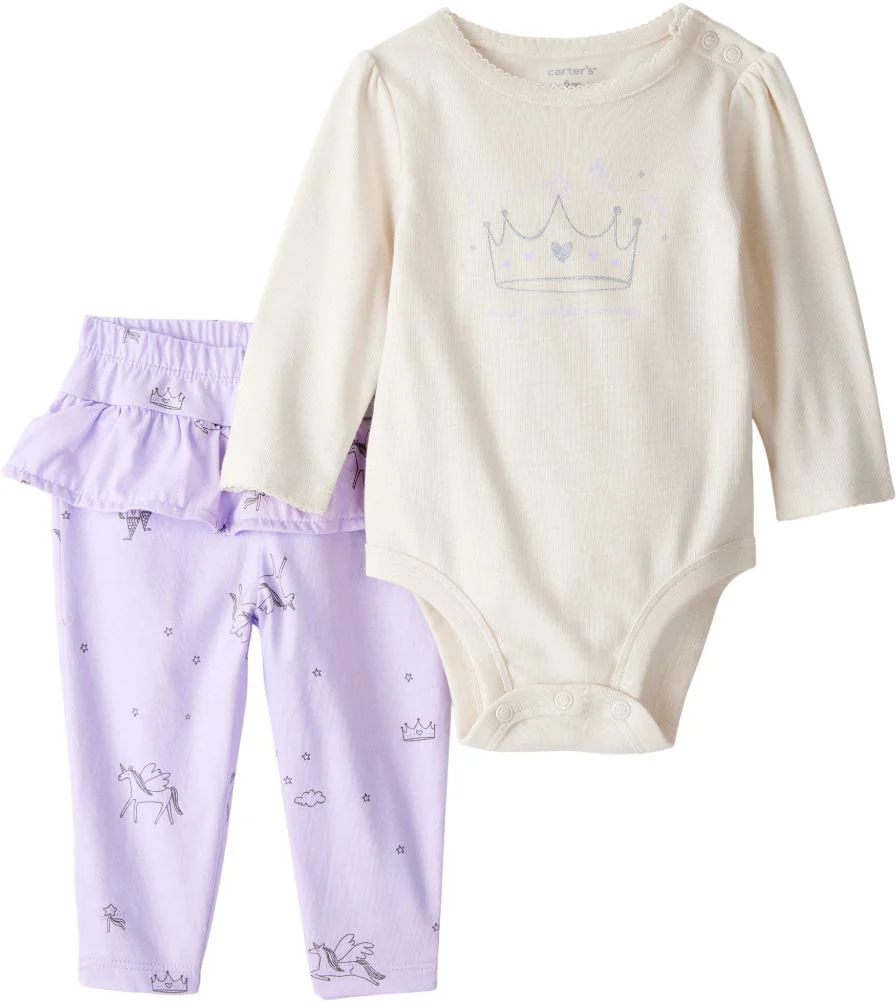Carter's Set 2 piese Lavender Fantasy - body si pantaloni foto