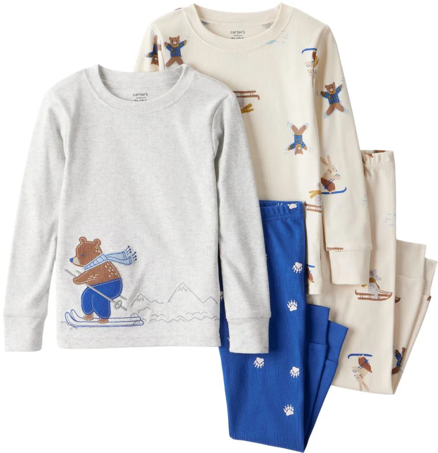 image for Carter's Set 2 pijamale Grey-Ivory Woodland foto