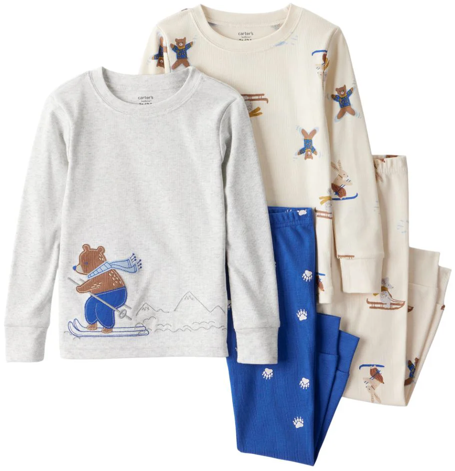 image for Carter's Set 2 pijamale Grey-Ivory Woodland foto