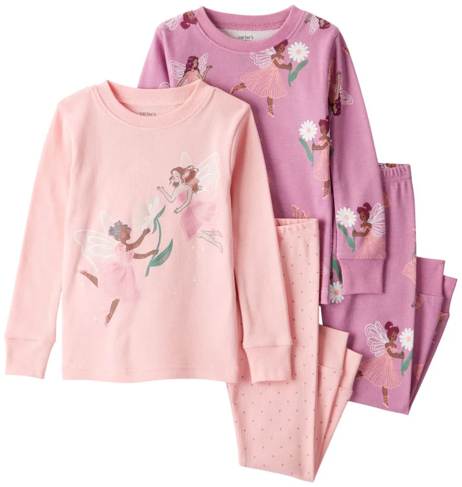 image for Carter's Комплект из 2 пижам хлопковых Pink Purple Fairy foto