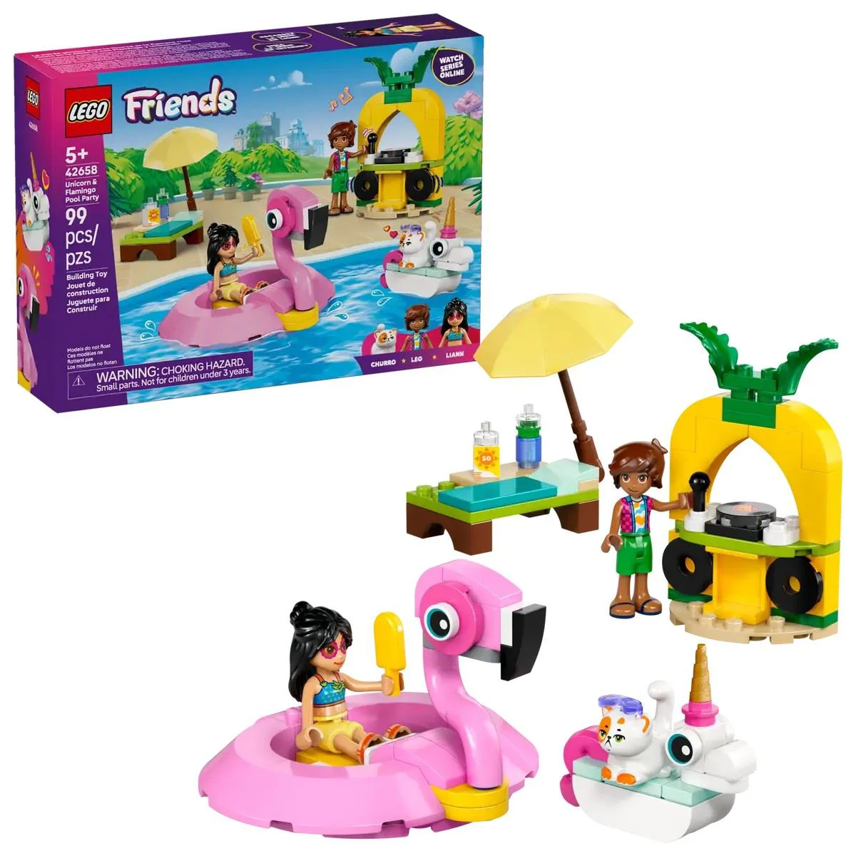 LEGO Friends - Вечеринка у бассейна с единорогом и фламинго, 99 эл. foto