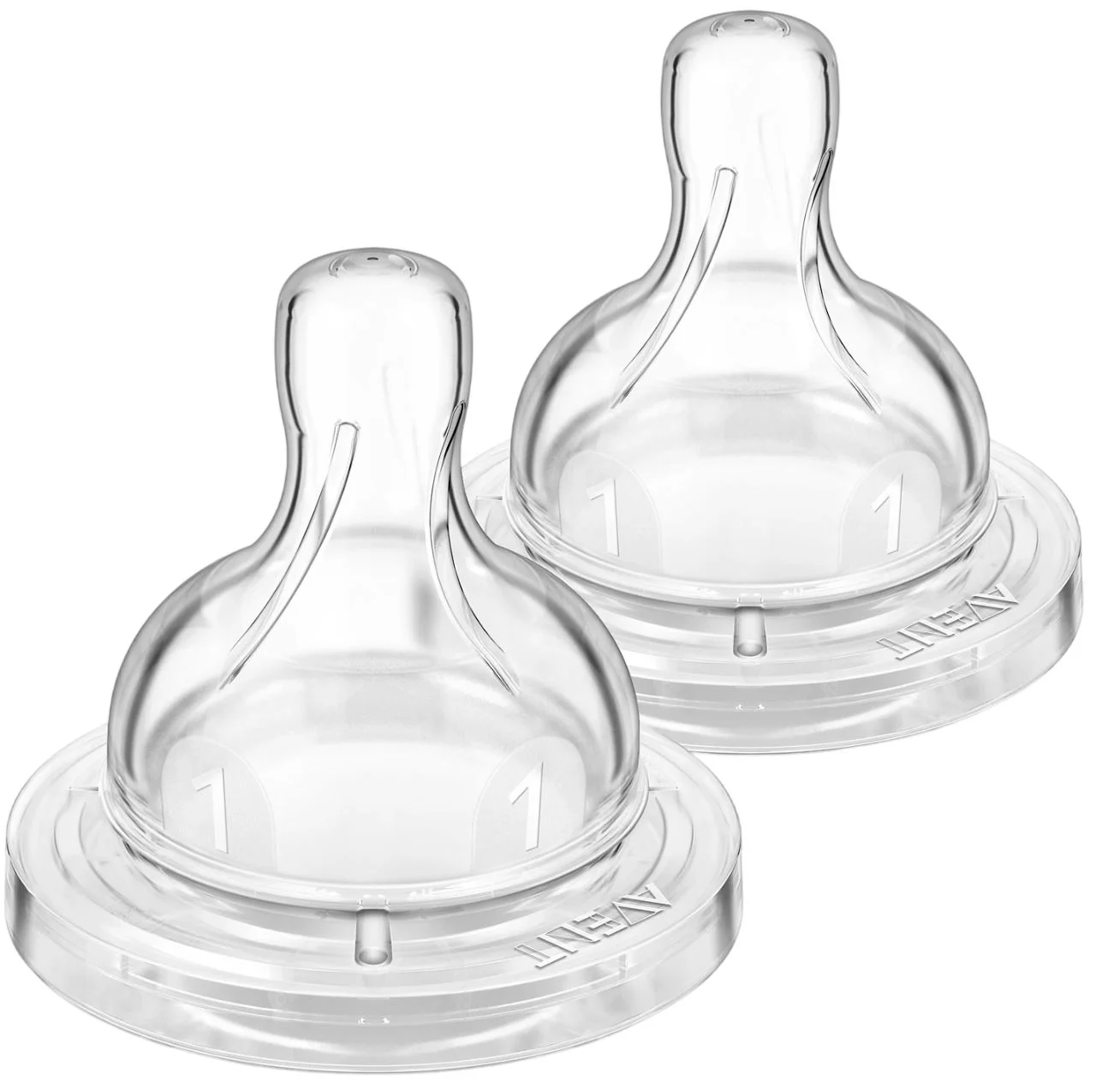 image for Силиконовые антиколиковые соски Philips Avent, медленный поток (0+ мес.), 2 шт. foto