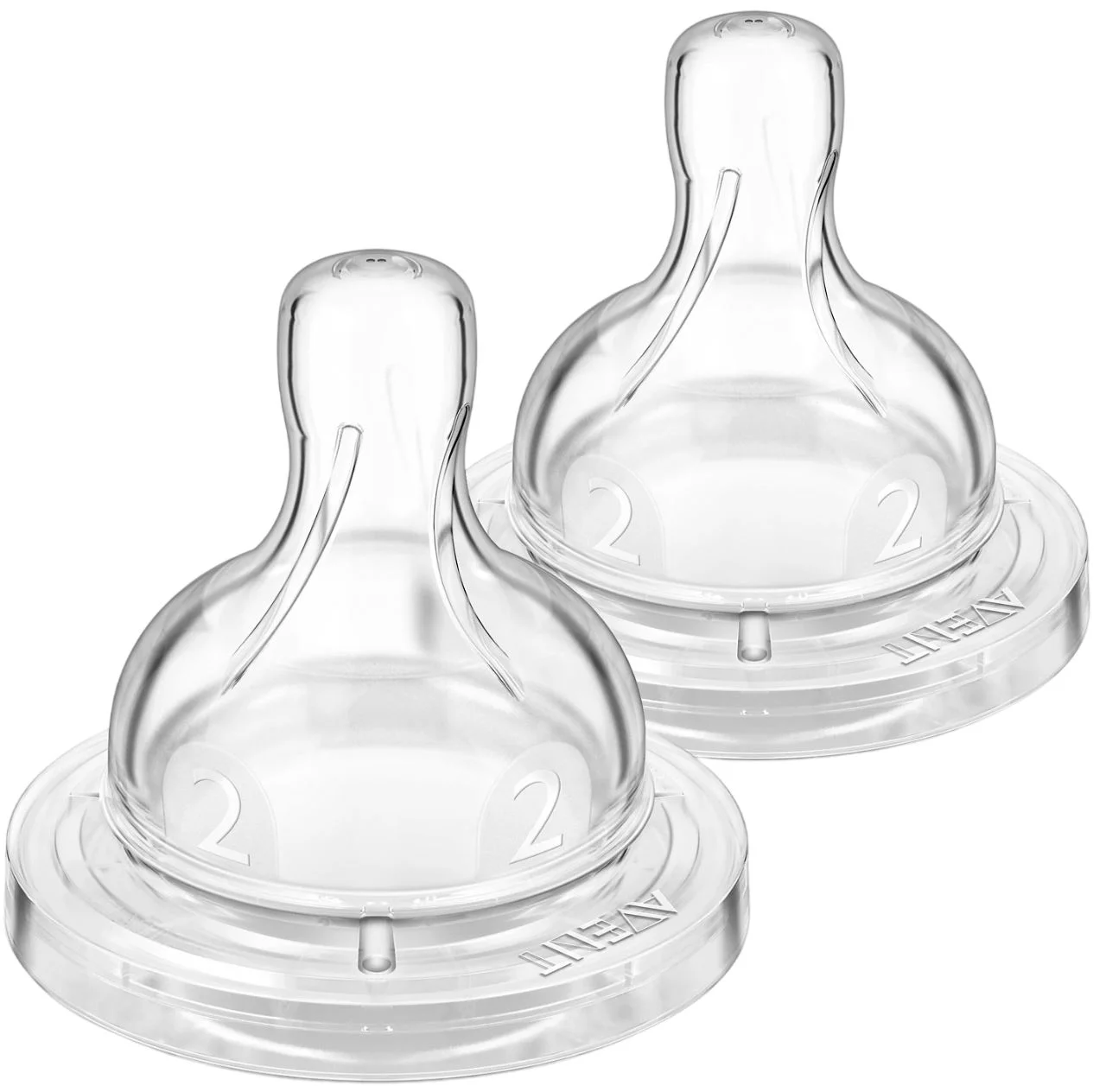 image for Силиконовые антиколиковые соски Philips Avent, средний поток (1+ мес.), 2 шт. foto